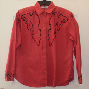 100% Cotton Button Down Western Shirt/Blouse.